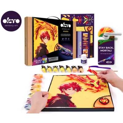 OKTO výtvarný set Manga motív živlov "Oheň" 30x40 cm