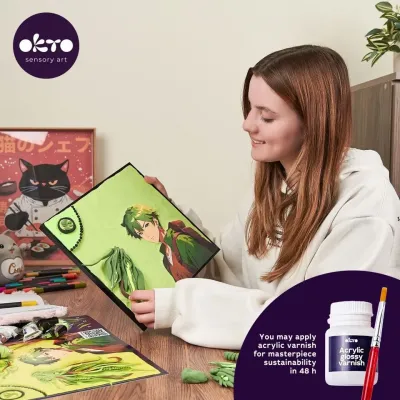 OKTO výtvarný set Manga motív živlov "Zem" 30x40 cm