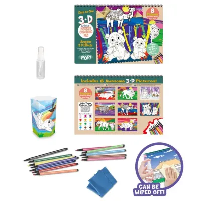 Omaľovánky stierateľné 8 obrázkov 28x21,5cm