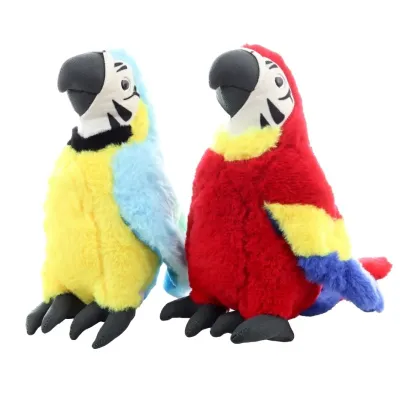 Papagáj Ara plyš 2 farby 23cm - modrá