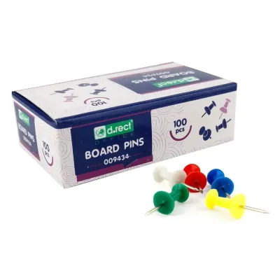 Pripínačky farebné PUSH PIN/100ks do korku D.RECT