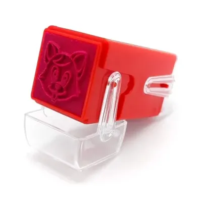 Pečiatka 2v1 Roller 6,5cm - žltá