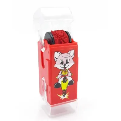 Pečiatka 2v1 Roller 6,5cm - žltá