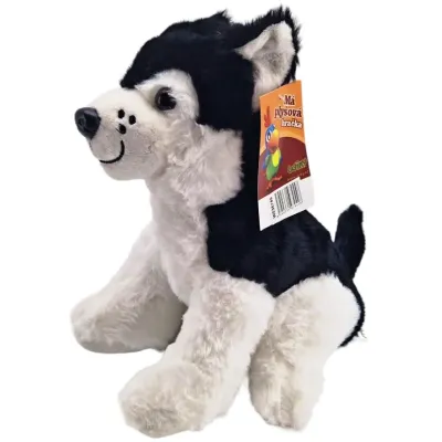 Pes Husky plyšový 25cm - čierna