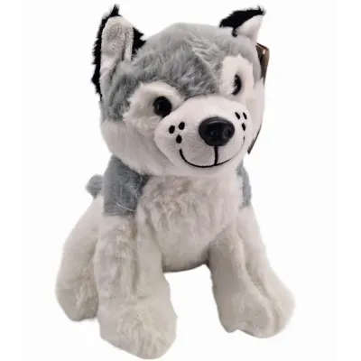 Pes Husky plyšový 25cm - čierna