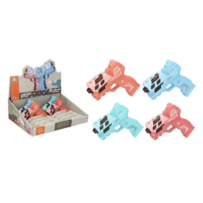 Pištoľ so svetelnými a zvukovými efektmi 12cm/4farby - modrá