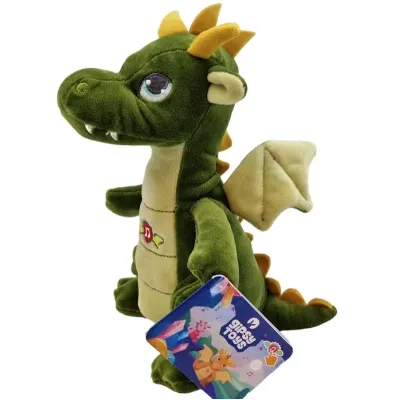 Plyšový drak so zvukom 20cm - čierna