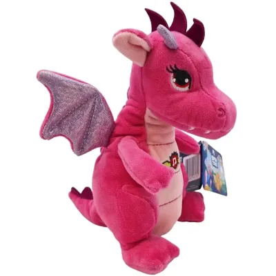 Plyšový drak so zvukom 20cm - čierna