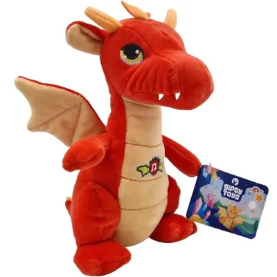 Plyšový drak so zvukom 20cm - čierna