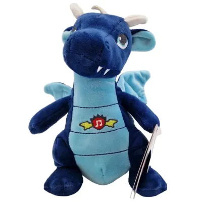 Plyšový drak so zvukom 20cm - čierna