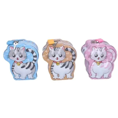 Pokladnička mačka 12,5x11x6cm - modrá