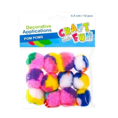 Pom Pom farebný 12ks