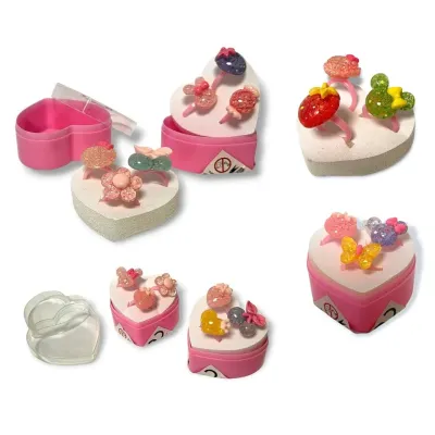 Prstienky s glitrovou ozdobou 3ks