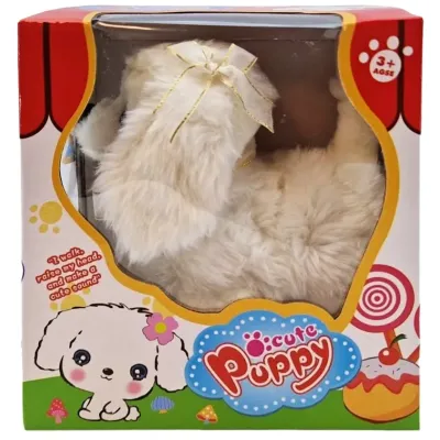 Psík pudlik na baterky chodí a šteká 16cm