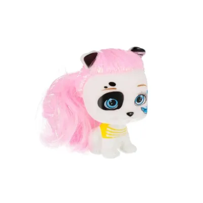 Psík s vlasmi 7cm - modrá