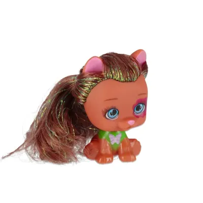 Psík s vlasmi 7cm - modrá