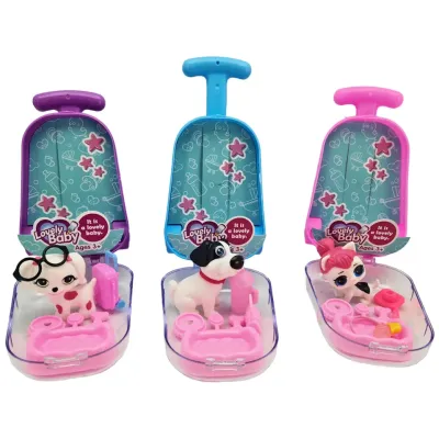 Psík v kufríku sada - modrá