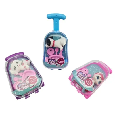 Psík v kufríku sada - modrá