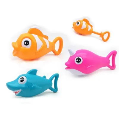 Puška vodná ryba 18 cm - modrá