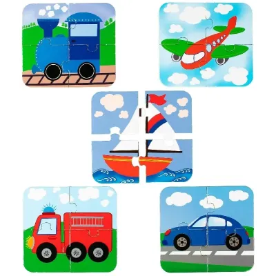 Puzzle dopravné 4-dielne 20ks