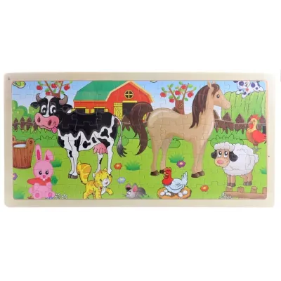 Puzzle so zvieratkami 44x21,5cm
