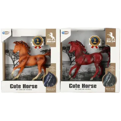 Roztomilý koník 15cm - tmavohnedá