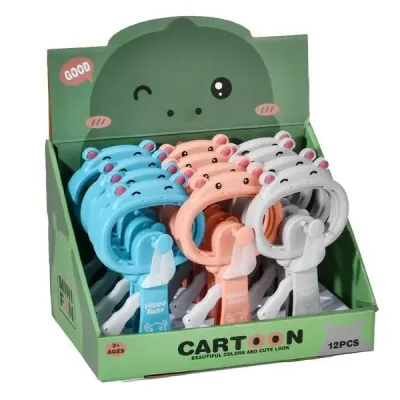 Ručný ventilátor Hroch 18cm - modrá