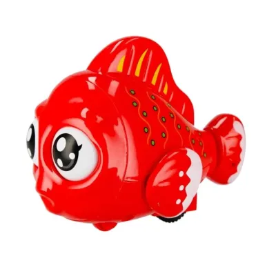 Rybička farebná na zotrvačník 8cm - červená