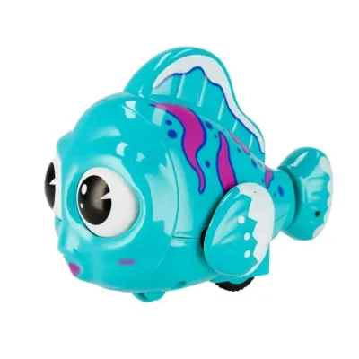 Rybička farebná na zotrvačník 8cm - červená