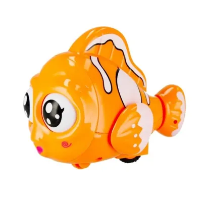 Rybička farebná na zotrvačník 8cm - červená