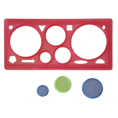 Šablóny spirograf 5 farieb - modrá