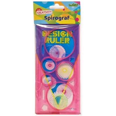 Šablóny spirograf 5 farieb - modrá