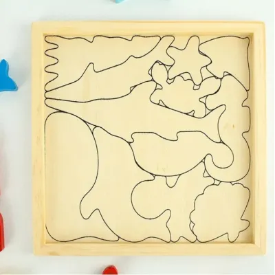 Skladačka drevená oceán 16x16cm