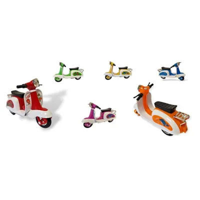 Skúter Safari na spätné natiahnutie 12cm - žltá