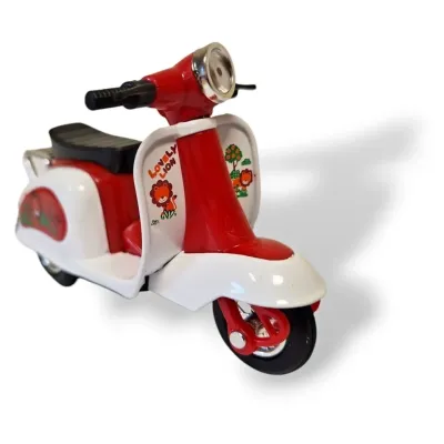 Skúter Safari na spätné natiahnutie 12cm - žltá