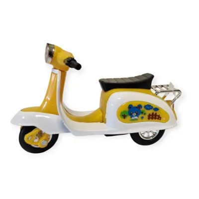 Skúter Safari na spätné natiahnutie 12cm - žltá