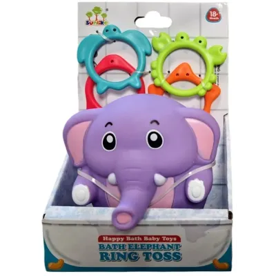 Slon s krúžkami do vane 13cm