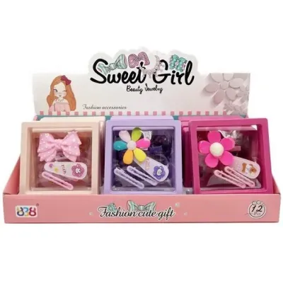 Sponky do vlasov set 4ks - fialová