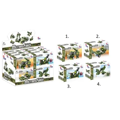 Stavebnica Alleblox Military Force 64-68ks/4druhy - 1