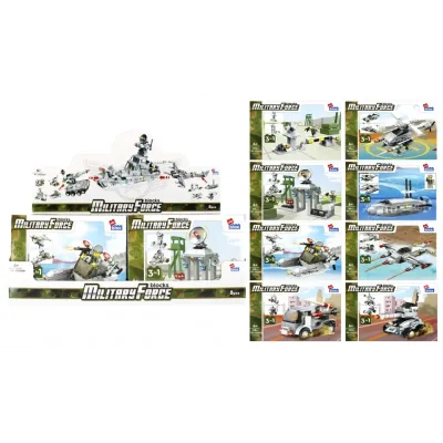 Stavebnica Alleblox Military Force 94-106ks/8druhov