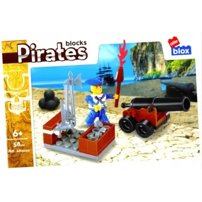 Stavebnica alleBlox Pirát 55-66ks/4druhy - väzenie