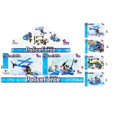 Stavebnica Alleblox PoliceForce 96-103ks/4druhy - 1