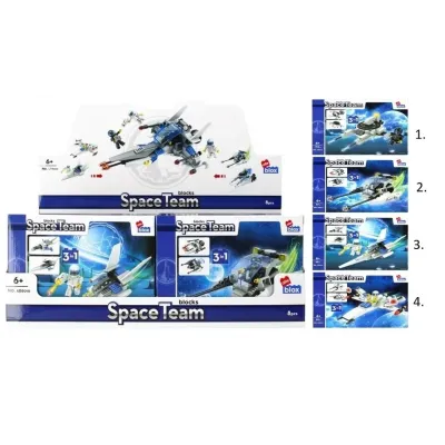 Stavebnica Alleblox Space Team 97-103ks/4druhy - 1