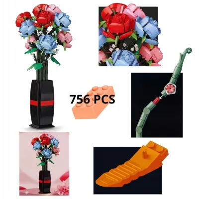 Stavebnica kvety "Scarlet Whisper" 756ks