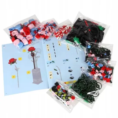 Stavebnica kvety "Scarlet Whisper" 756ks