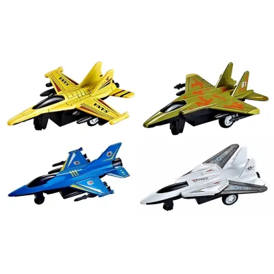 Stíhačka kov na spätné naťiahnutie 10cm - žltá