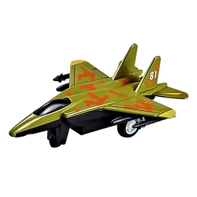 Stíhačka kov na spätné naťiahnutie 10cm - žltá