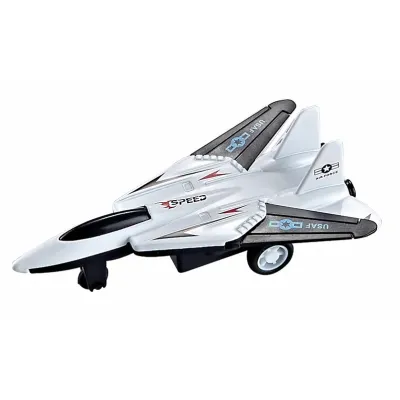 Stíhačka kov na spätné naťiahnutie 10cm - žltá