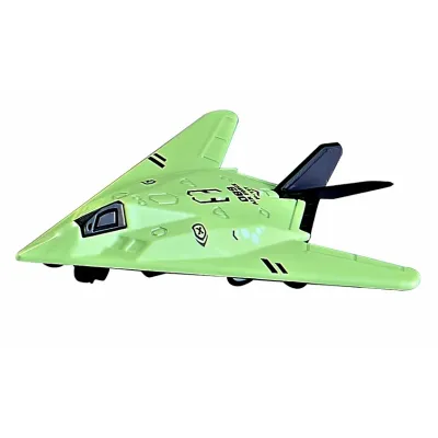 Stíhačka kov na spätné naťiahnutie 11cm - modrá