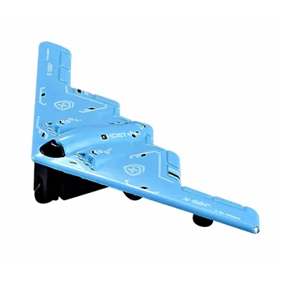 Stíhačka kov na spätné naťiahnutie 11cm - modrá